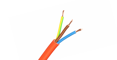 2.5mm Orange Circular Cable 2 Core+ Earth 0.6-1kv