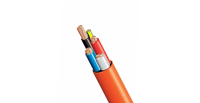 6mm orange circular cable 4 core+earth 0.6-1KV