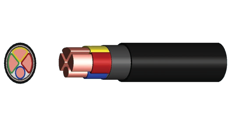 3cores+1earth power cable （PVC insulated