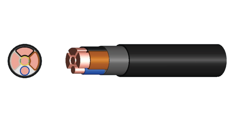 3cores+2 earth power cable (PVC insulated）